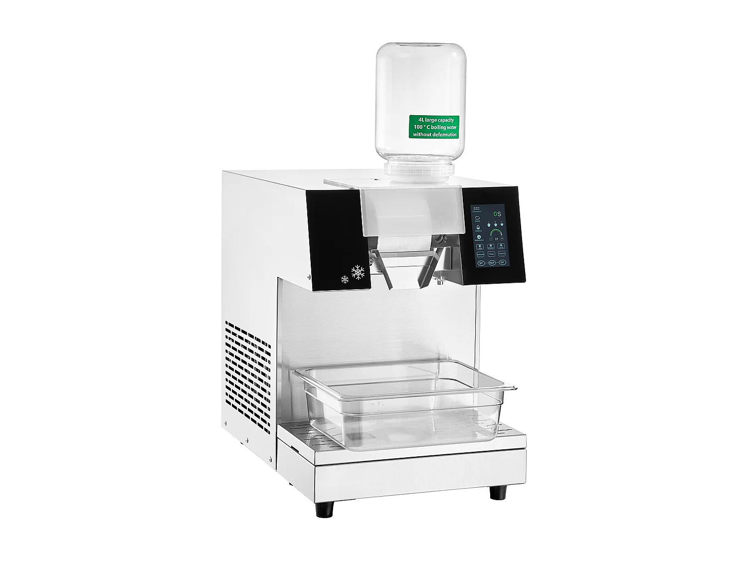 Machine à Glaçons Commerciale SucceBuy en Flocons de Neige, 230 kg/24 H en Acier Inoxydable, pour Boulangerie et Café