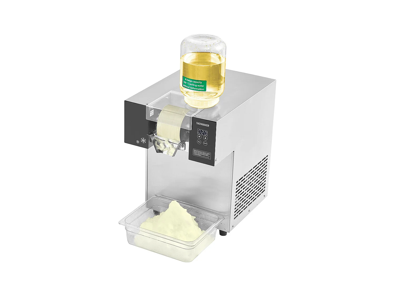 Commerciële Sneeuwvlokjes Ijsmachine SucceBuy, 180 kg/24u in RVS, voor Bakkerijen en Cafés