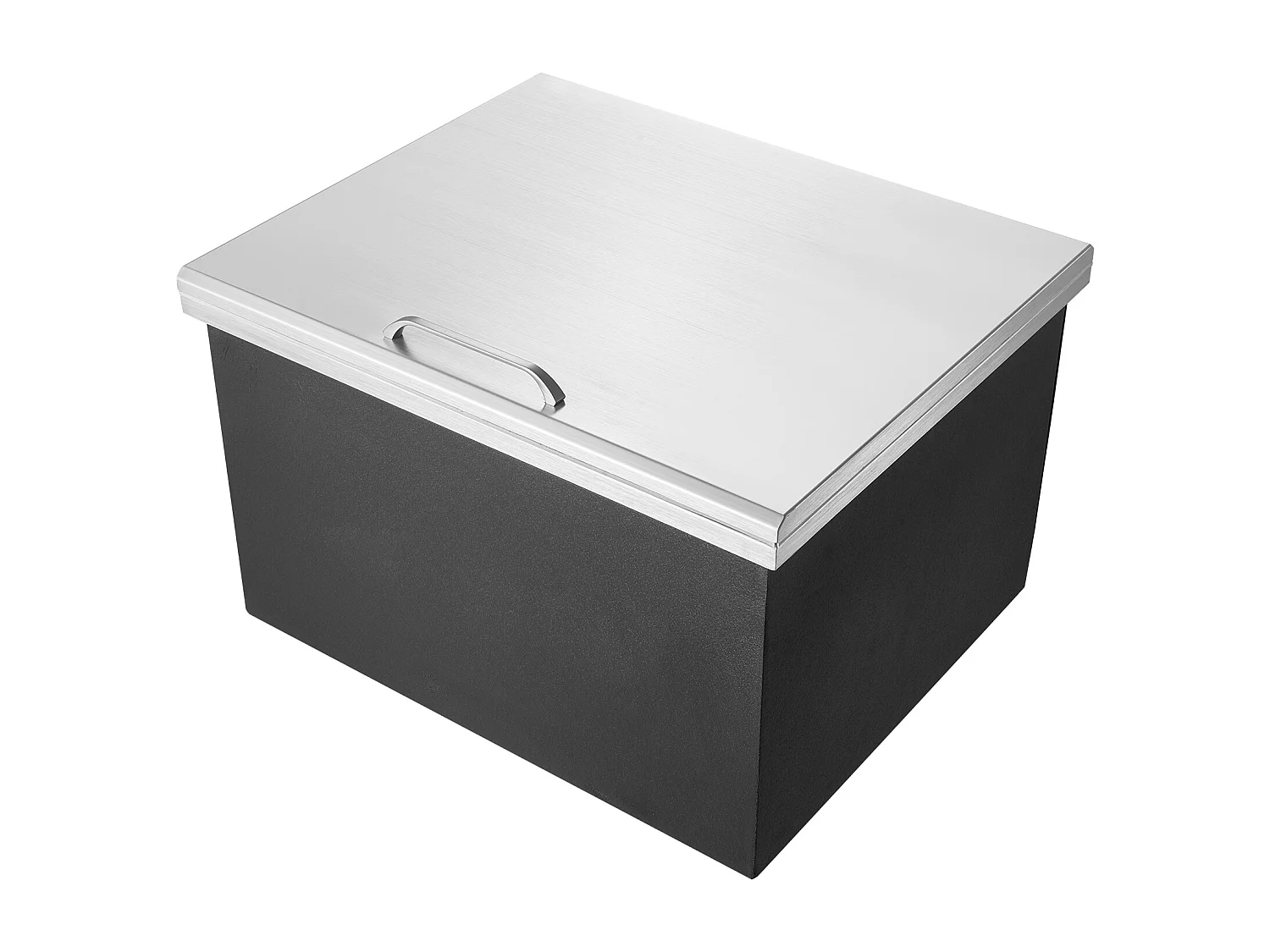 Glacière à Encastrer SucceBuy, 71 x 40 x 43 cm, Acier Inoxydable avec Couvercle, Bar à Glace de Cuisine Extérieure