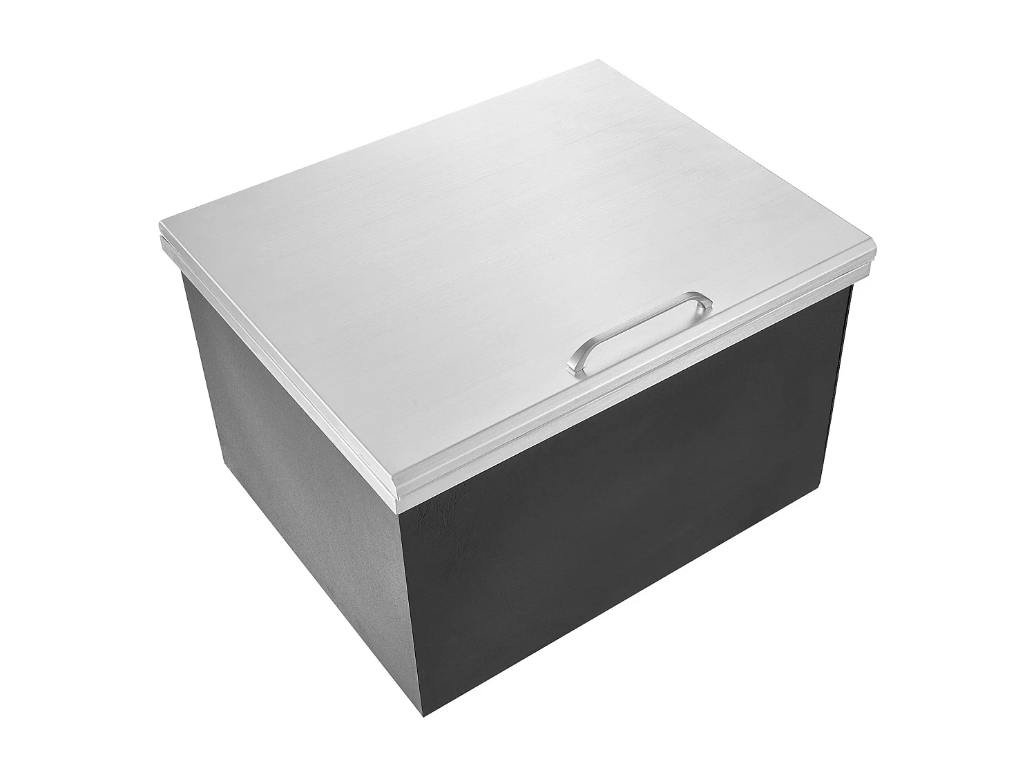 Glacière à Encastrer SucceBuy, 71 x 40 x 43 cm, Acier Inoxydable avec Couvercle, Bar à Glace de Cuisine Extérieure