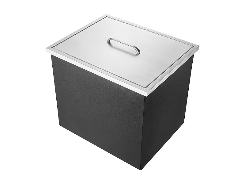 Nevera Empotrada SucceBuy, 53 x 43 x 46 cm, Cubeta de Hielo de Acero Inoxidable con Tapa, Barra de Helados para Cocina Exterior