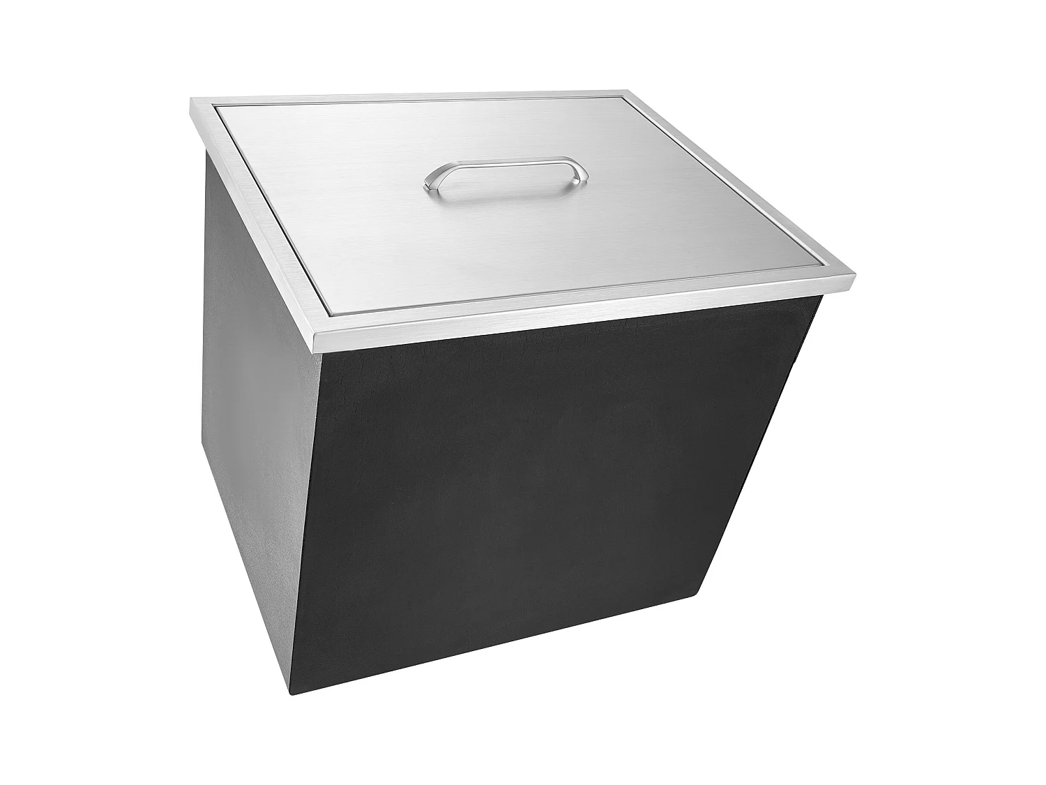 Glacière à Encastrer SucceBuy, 53 x 43 x 46 cm, Bac à Glaçons en Acier Inoxydable avec Couvercle, Bar à Glace de Cuisine Extérieure