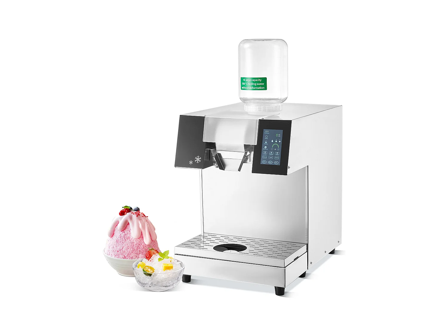 Machine à Glaçons Commerciale SucceBuy en Flocons de Neige, 180 kg/24 H en Acier Inoxydable, pour Boulangerie et Café