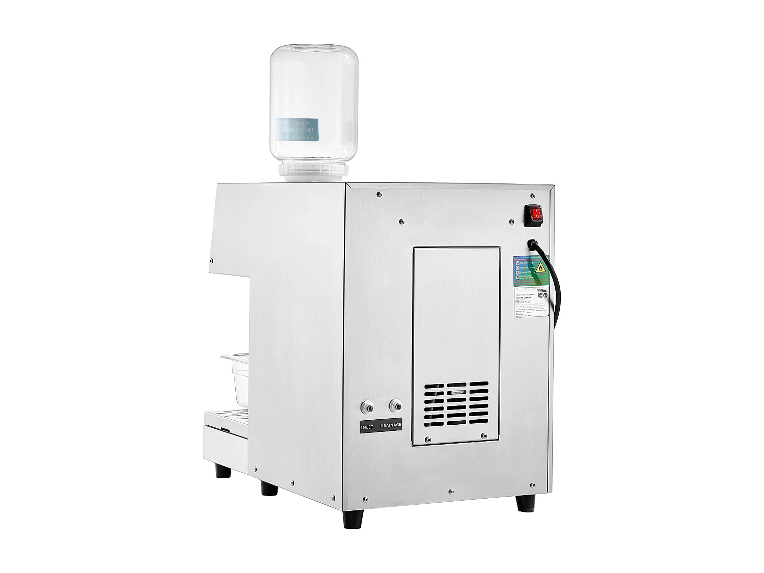 Machine à Glaçons Commerciale SucceBuy en Flocons de Neige, 180 kg/24 H en Acier Inoxydable, pour Boulangerie et Café