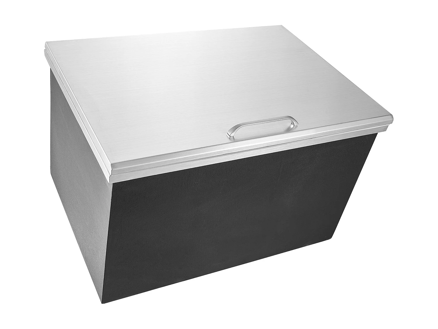 Glacière à Encastrer SucceBuy, 71 x 51 x43 cm, Acier Inoxydable avec Couvercle, Bar à Glace de Cuisine Extérieure