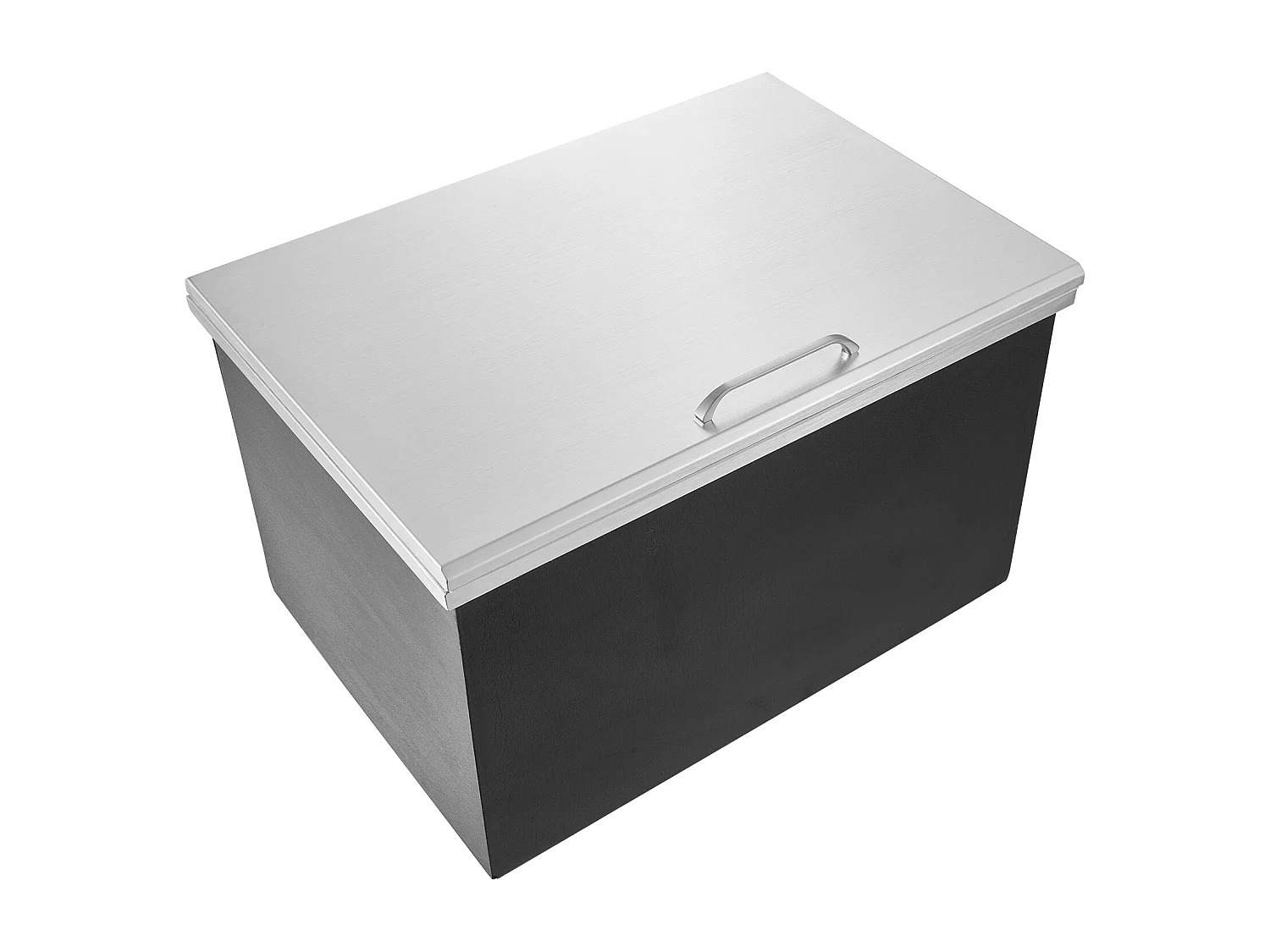 Glacière à Encastrer SucceBuy, 71 x 51 x43 cm, Acier Inoxydable avec Couvercle, Bar à Glace de Cuisine Extérieure