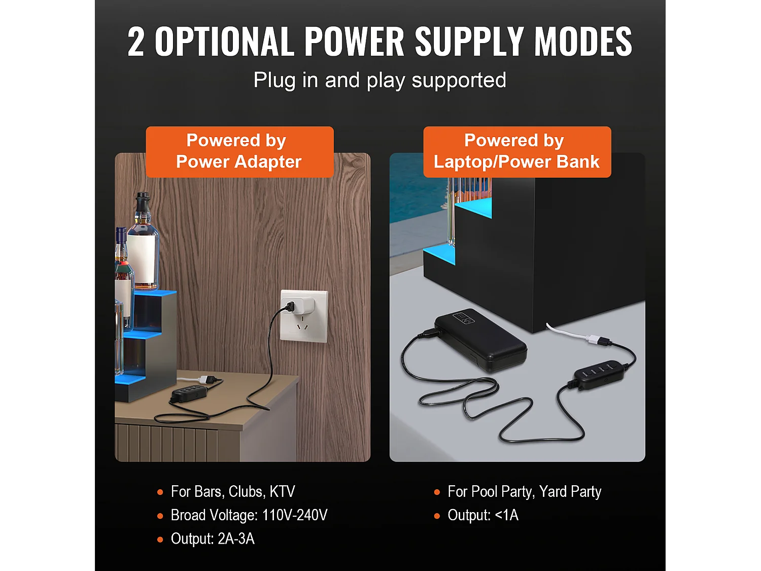 Présentoir de Bouteilles d'Alcool SucceBuy, Éclairé par LED en 3 Étapes, Étagère de Bar 76,2 cm, Contrôle RF et Application