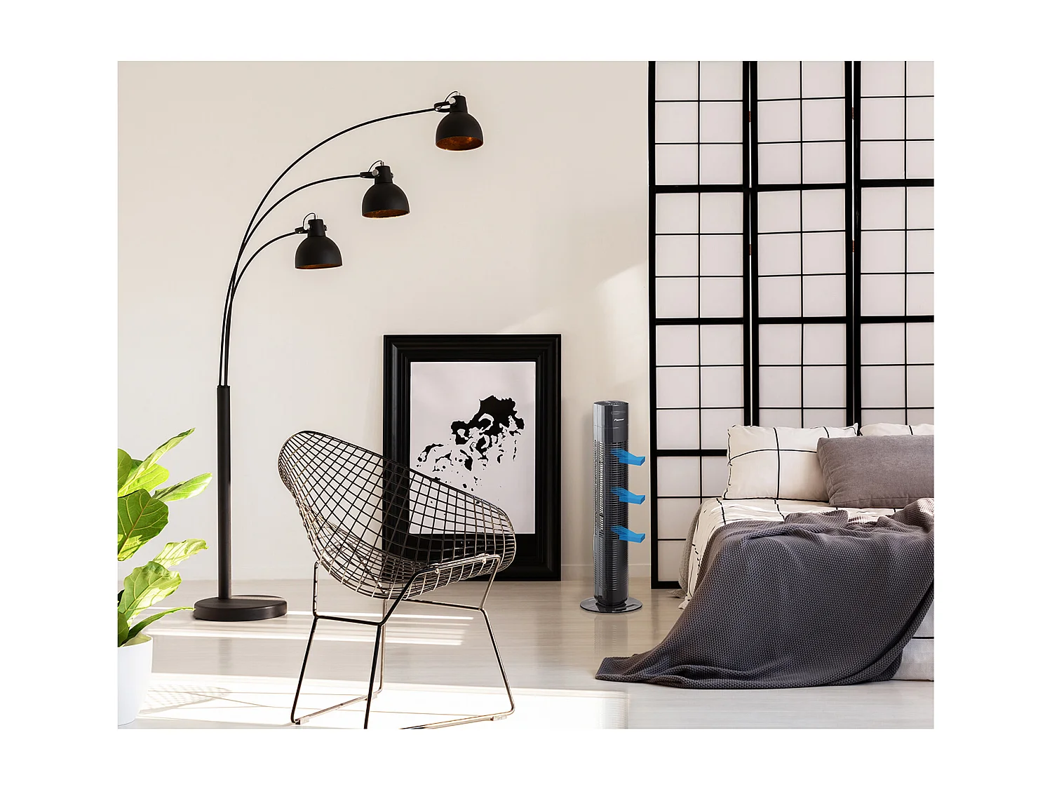 Bestron Ventilateur colonne 35w 3 vitesses noir - aft770zrc