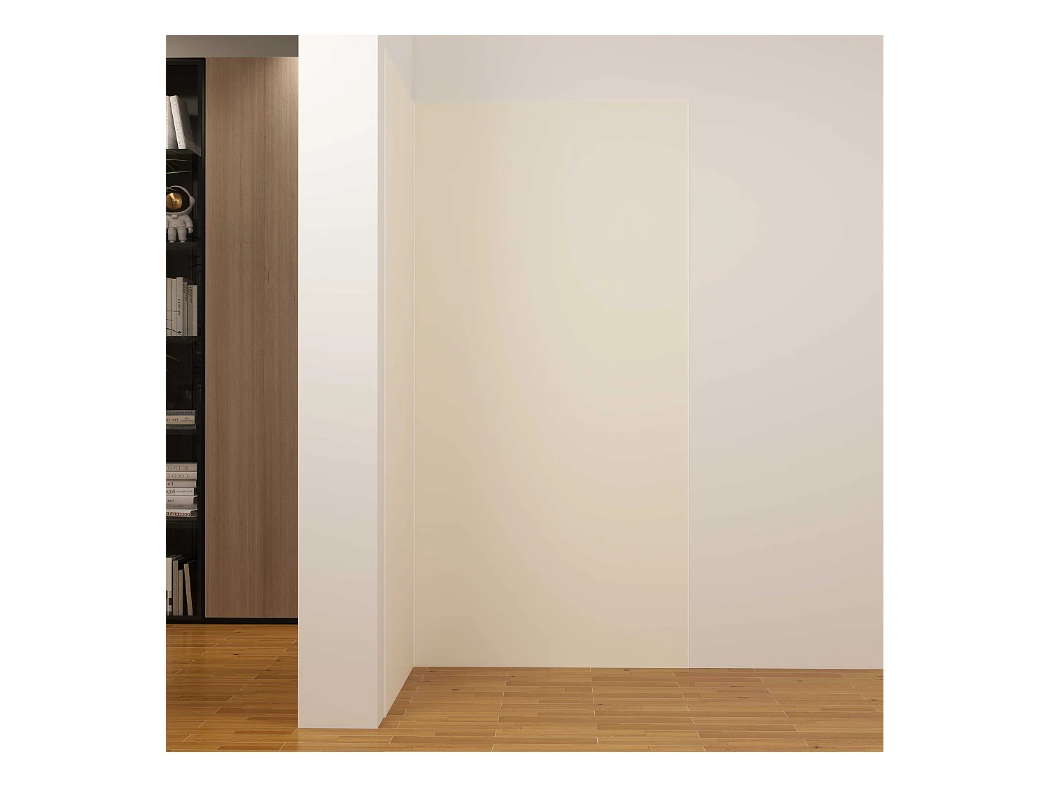 Lot de 2 panneaux muraux de douche Ivoire mural aluminium avec 3 profiles - L.90 x L.100 x H.210 cm - Étanche, durable et facile à nettoyer