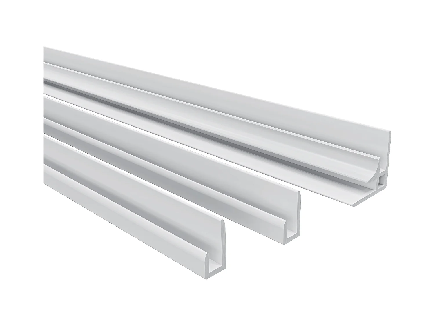 Lot de 2 panneaux muraux de douche Ivoire mural aluminium avec 3 profiles - L.90 x L.100 x H.210 cm - Étanche, durable et facile à nettoyer