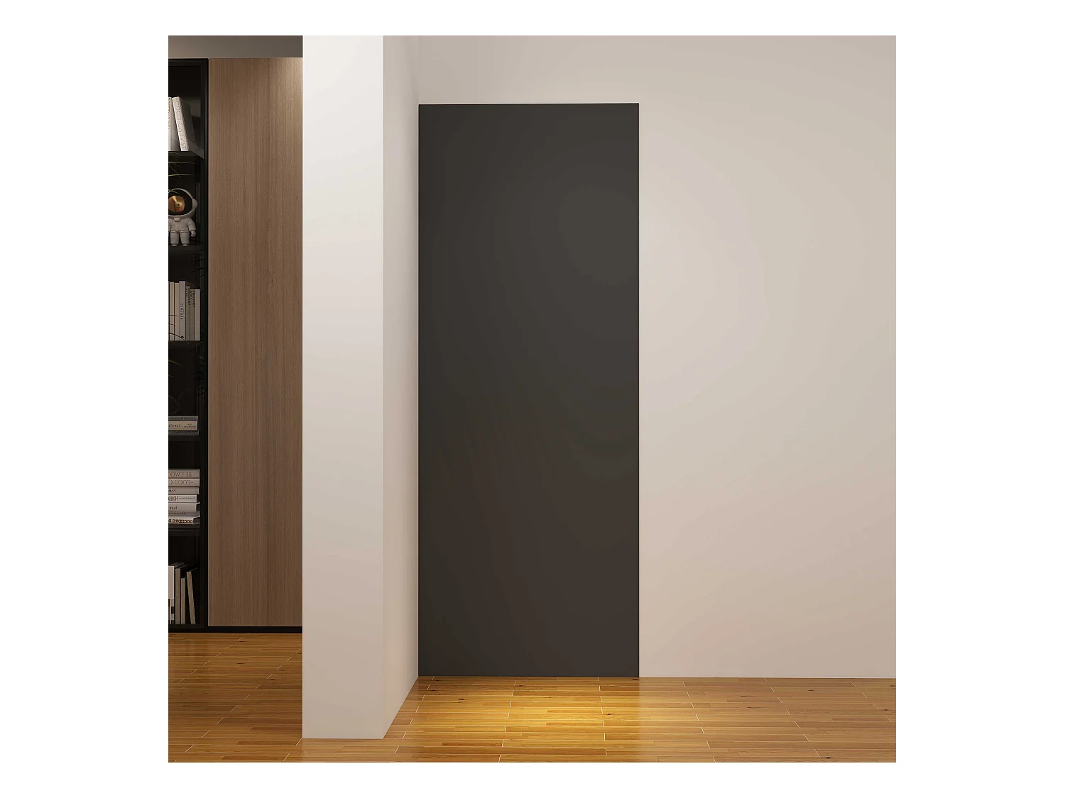 Panneau mural de douche Noir 90 x 210 cm mural aluminium avec 1 profile - Étanche, durable et facile à nettoyer