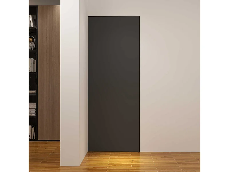 Panneau mural de douche Noir 90 x 210 cm mural aluminium avec 1 profile - Étanche, durable et facile à nettoyer