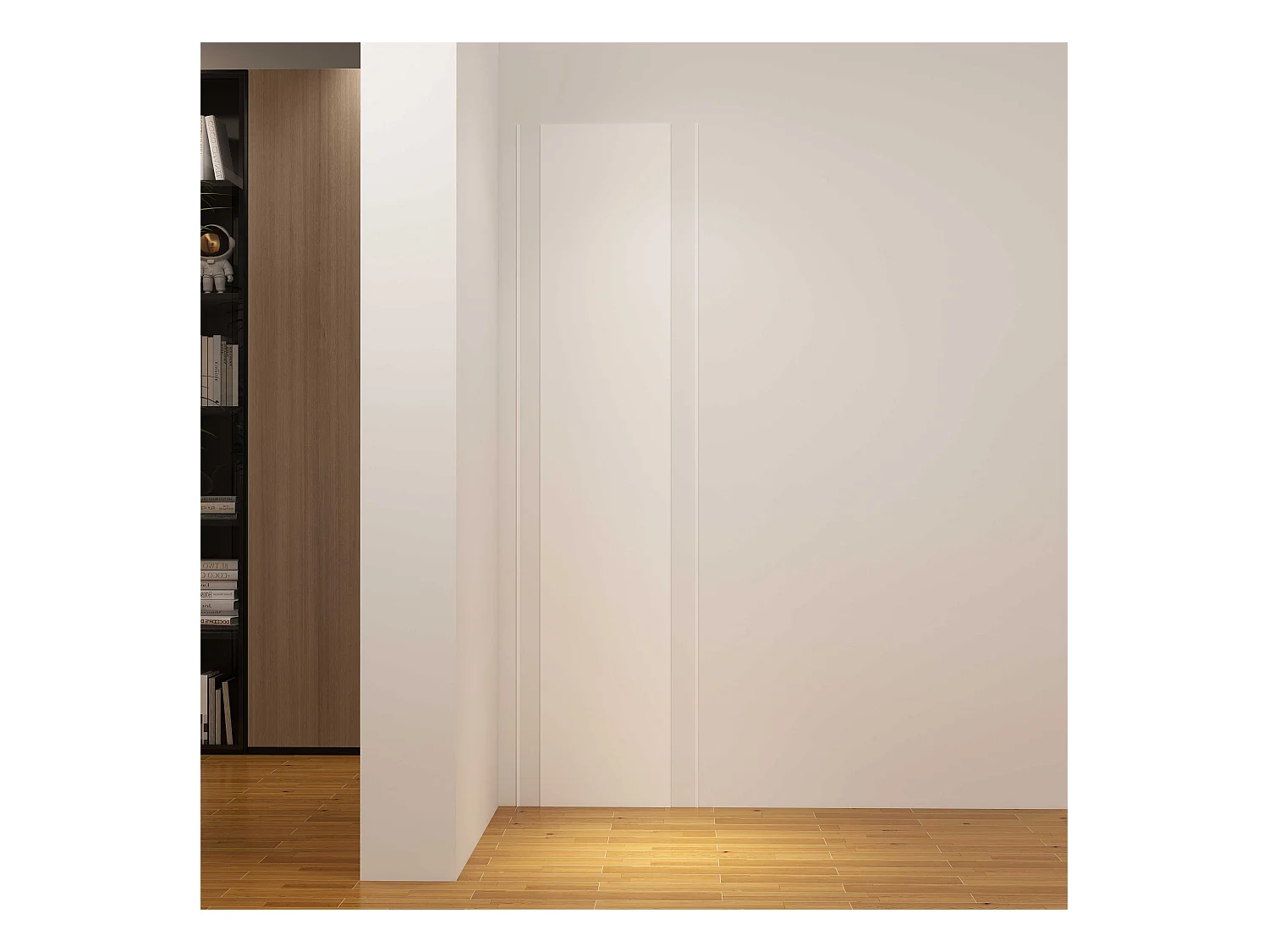 Wit douchewandpaneel 40 x 210 cm aluminium wandpaneel met 1 profiel - Waterdicht, duurzaam en eenvoudig te reinigen