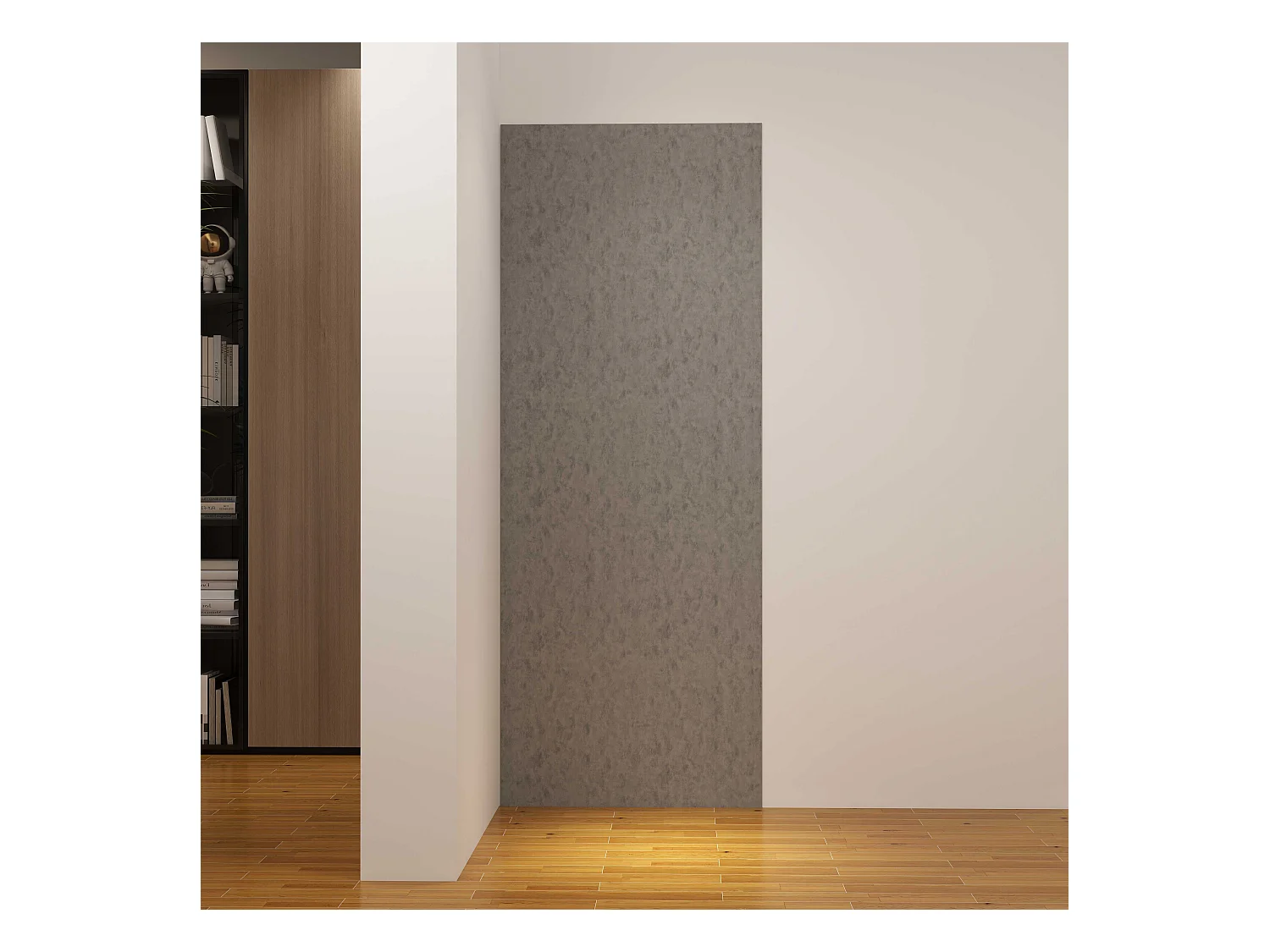 Panneau mural de douche Gris 90 x 210 cm mural aluminium - Étanche, durable et facile à nettoyer