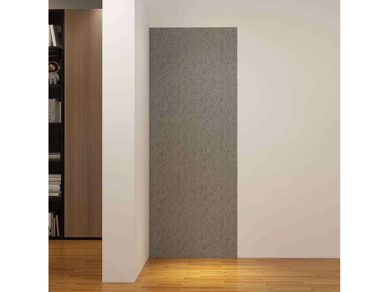 Panneau mural de douche Gris 90 x 210 cm mural aluminium - Étanche, durable et facile à nettoyer