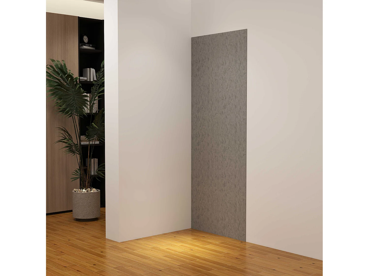 Panneau mural de douche Gris 90 x 210 cm mural aluminium - Étanche, durable et facile à nettoyer