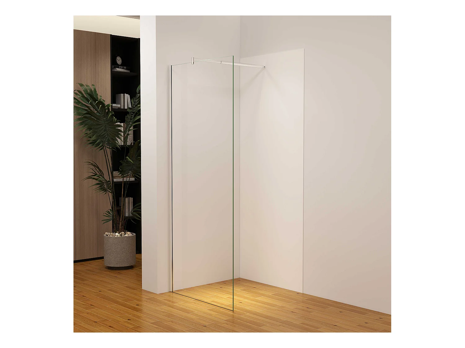 Panneau mural de douche Blanc 80 x 210 cm mural aluminium avec 1 profile - Étanche, durable et facile à nettoyer