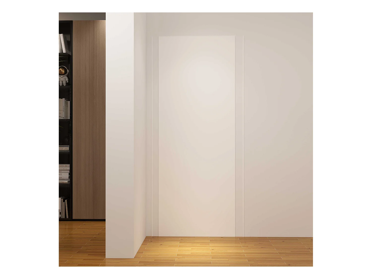 Panneau mural de douche Blanc 80 x 210 cm mural aluminium avec 1 profile - Étanche, durable et facile à nettoyer