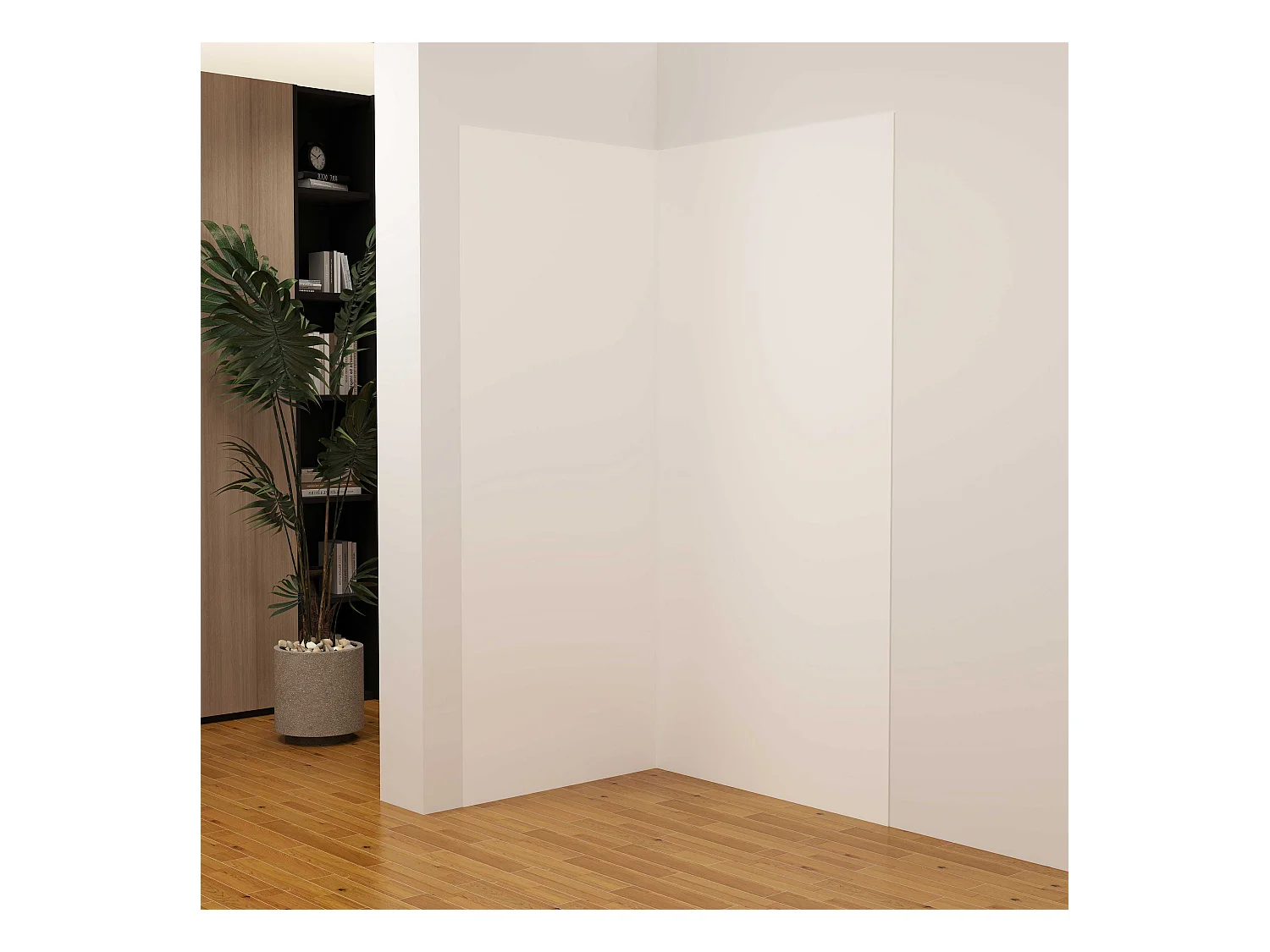 Lot de 2 panneaux muraux de douche blanc mural aluminium avec 3 profiles - L.100 x L.120 x H.210 cm - Étanche, durable et facile à nettoyer