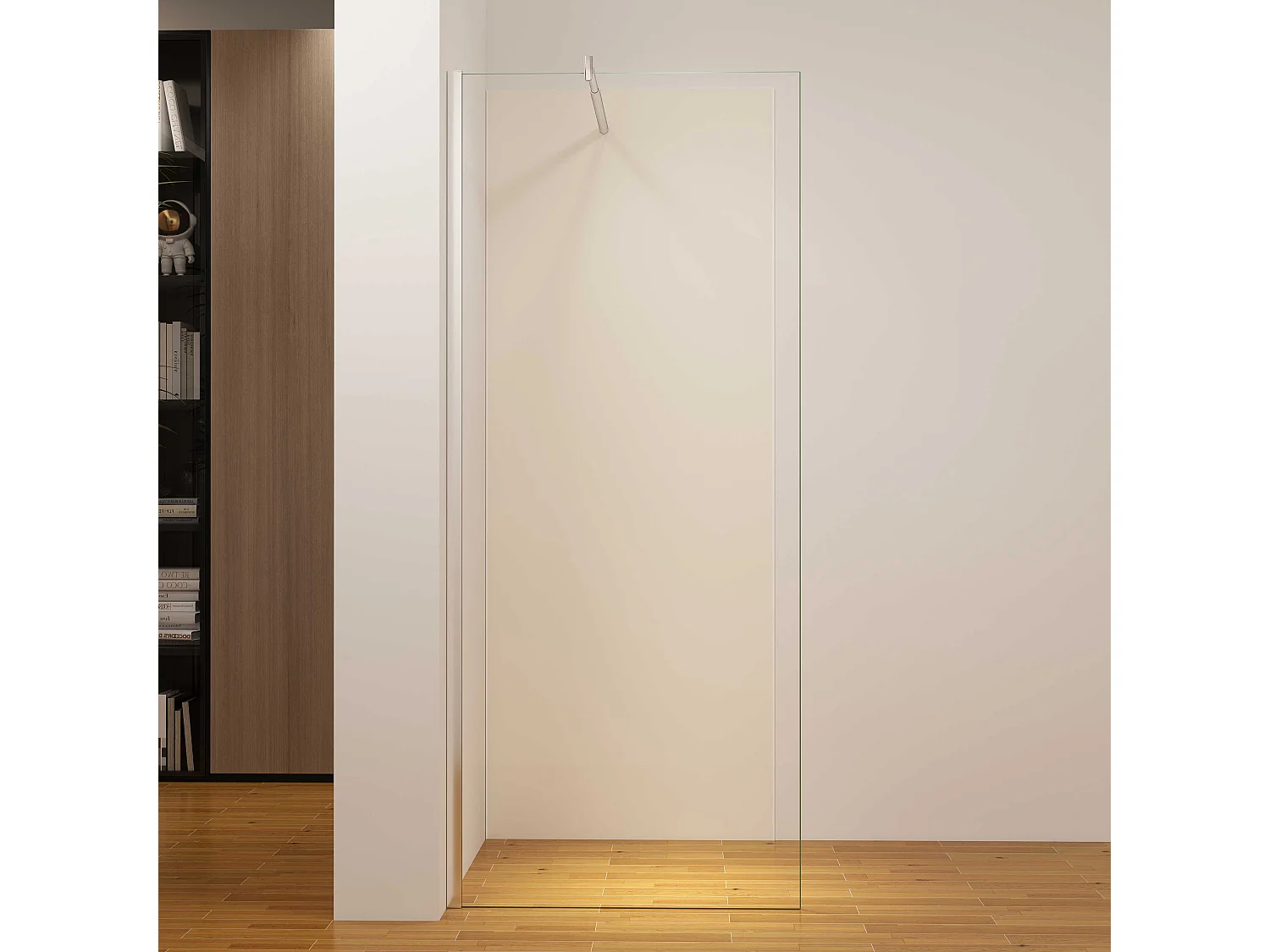 Panneau mural de douche Ivoire 90 x 210 cm mural aluminium avec 1 profile - Étanche, durable et facile à nettoyer