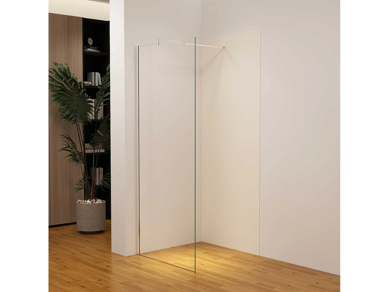 Panneau mural de douche Ivoire 90 x 210 cm mural aluminium avec 1 profile - Étanche, durable et facile à nettoyer