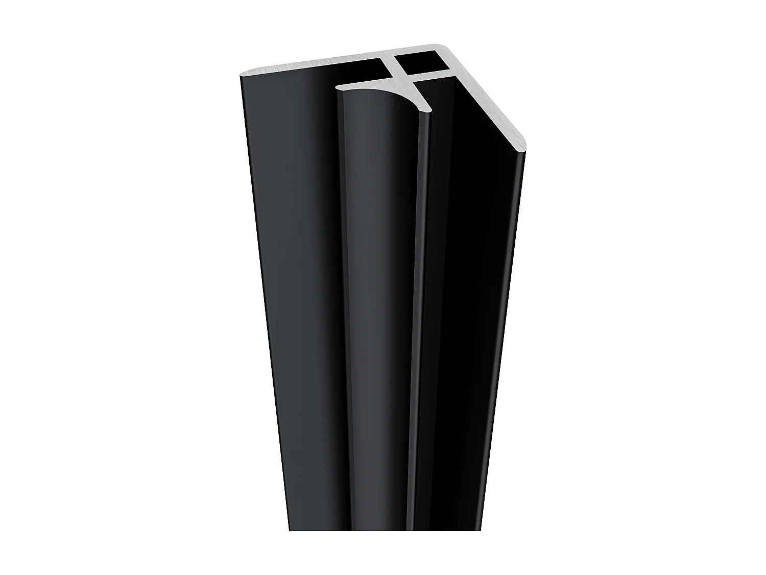 Lot de 2 panneaux muraux de douche Noir mural aluminium avec 3 profiles - L.90 x L.90 x H.210 cm - Étanche, durable et facile à nettoyer