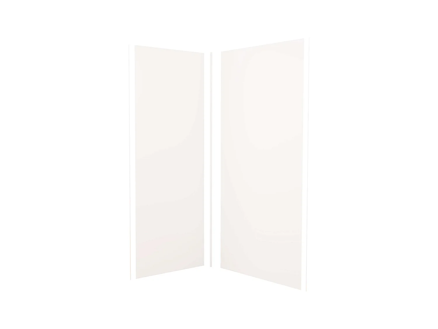 Lot de 2 panneaux muraux de douche blanc mural aluminium avec 3 profiles - L.100 x L.100 x H.210 cm - Étanche, durable et facile à nettoyer