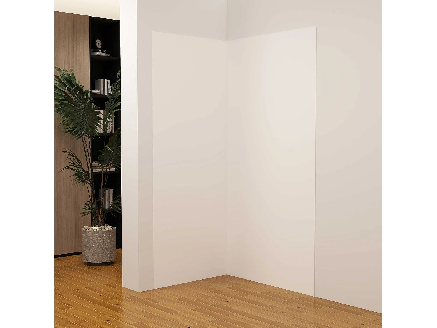 Lot de 2 panneaux muraux de douche blanc mural aluminium avec 3 profiles - L.100 x L.100 x H.210 cm - Étanche, durable et facile à nettoyer