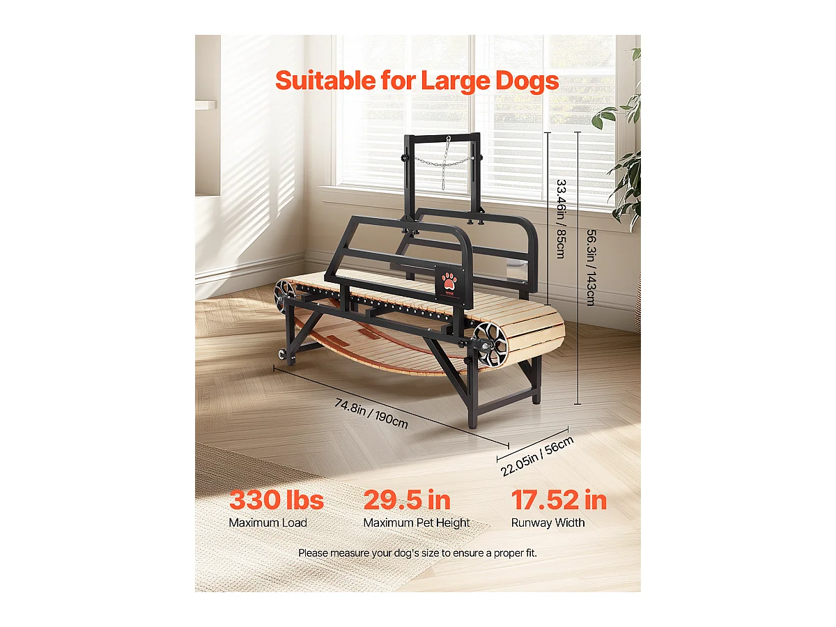 Tapis Roulant pour Chien, SucceBuy Tapis Roulant pour Chien de Taille Moyenne jusqu'à 100 kg, non Électrique, Intérieur