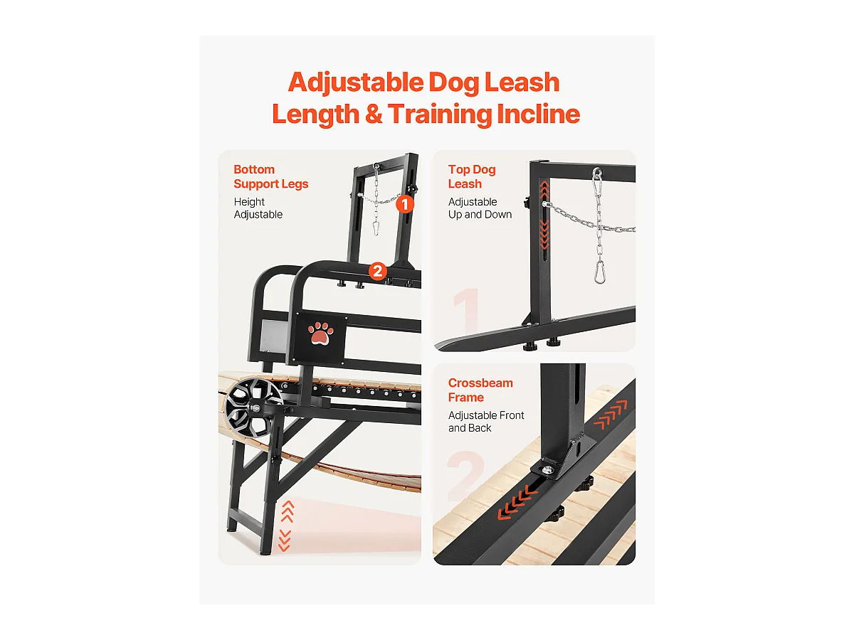 Tapis Roulant pour Chien, SucceBuy Tapis Roulant pour Chien de Taille Moyenne jusqu'à 100 kg, non Électrique, Intérieur