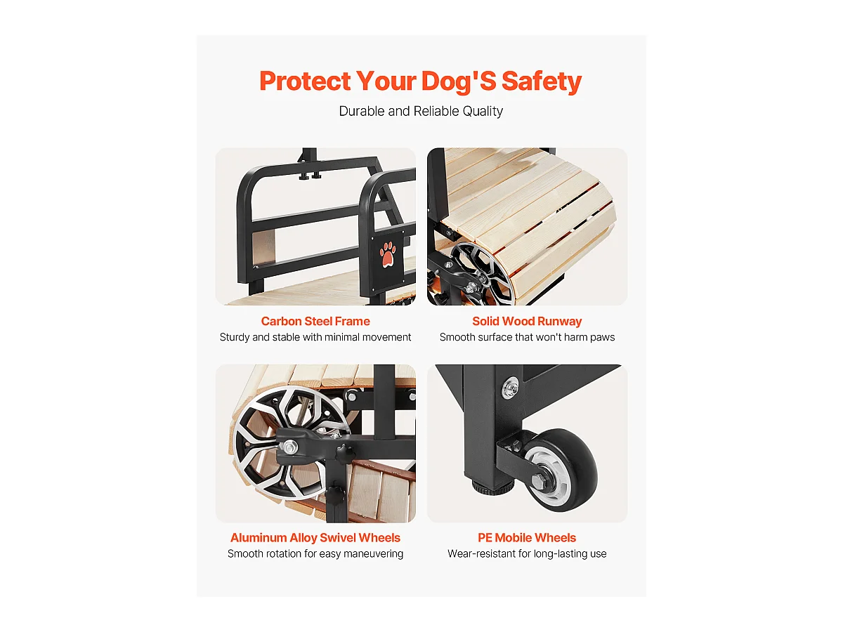 Tapis Roulant pour Chien, SucceBuy Tapis Roulant pour Chien de Taille Moyenne jusqu'à 100 kg, non Électrique, Intérieur