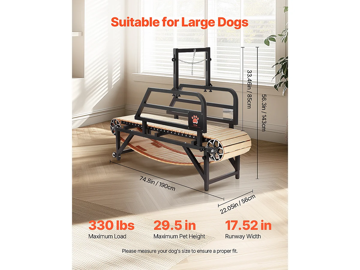 Tapis Roulant pour Chien, SucceBuy Tapis Roulant pour Chien de Taille Moyenne jusqu'à 100 kg, non Électrique, Intérieur