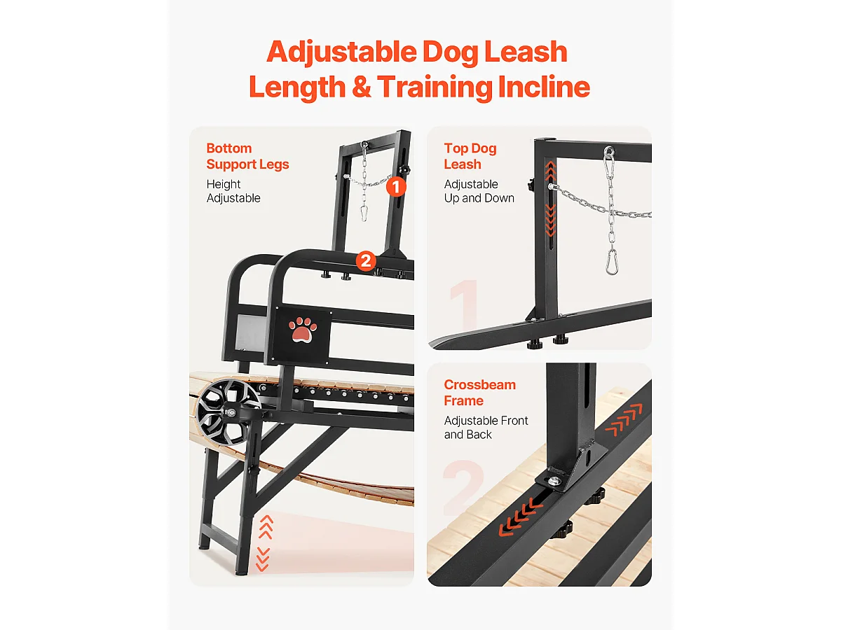 Tapis Roulant pour Chien, SucceBuy Tapis Roulant pour Chien de Taille Moyenne jusqu'à 100 kg, non Électrique, Intérieur