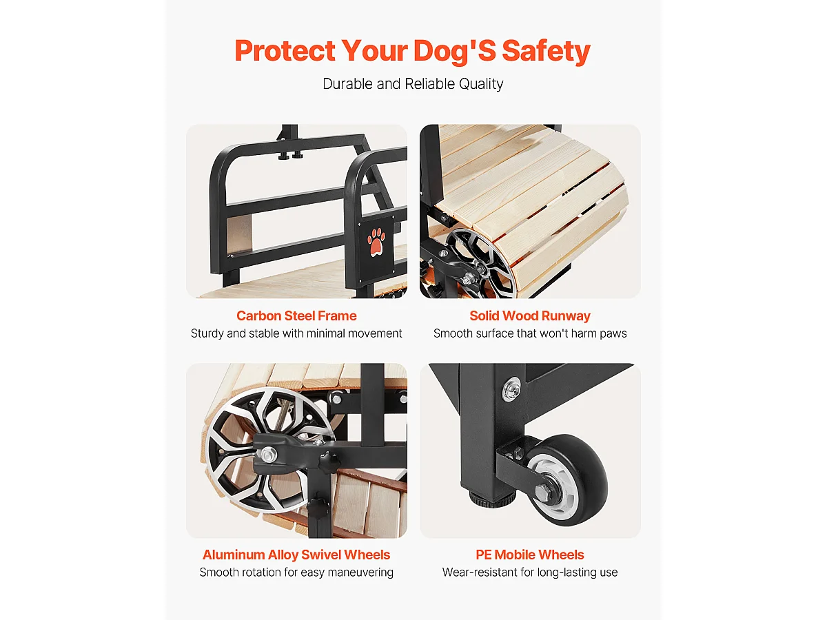 Tapis Roulant pour Chien, SucceBuy Tapis Roulant pour Chien de Taille Moyenne jusqu'à 100 kg, non Électrique, Intérieur