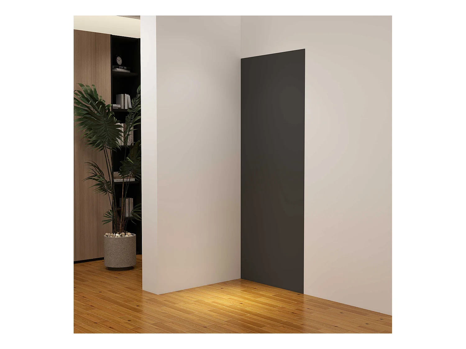 Panneau mural de douche Noir 100 x 210 cm mural aluminium - Étanche, durable et facile à nettoyer