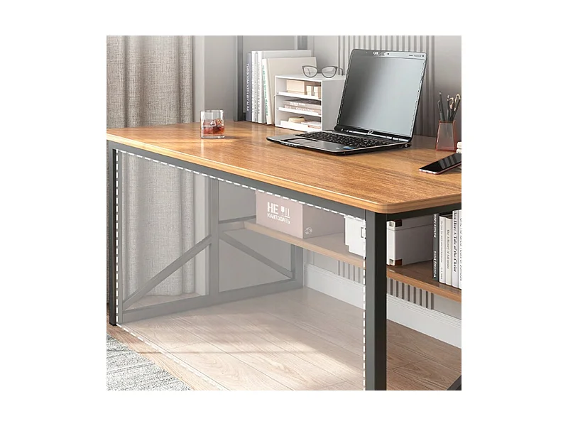 Biurko komputerowe ciemny buk pod laptop loft gamingowe nowoczesne 120 cm