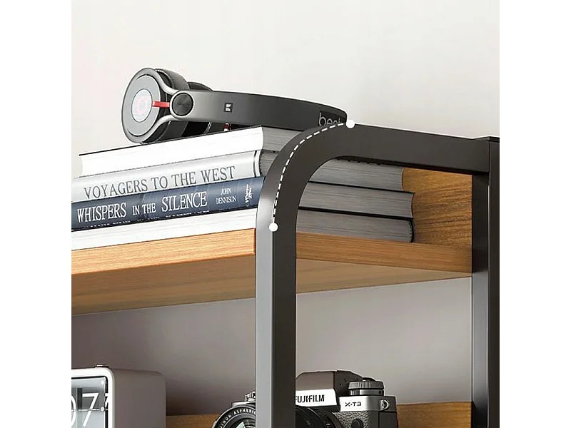 Biurko komputerowe ciemny buk pod laptop loft gamingowe nowoczesne 120 cm