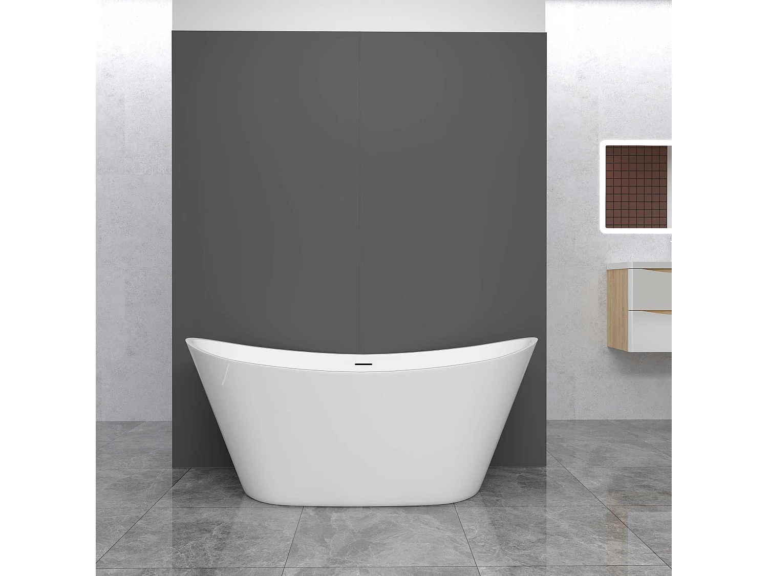 Lot de 2 panneaux muraux de douche Noir mural aluminium avec 1 profile - L.90 x L.100 x H.210 cm - Étanche, durable et facile à nettoyer