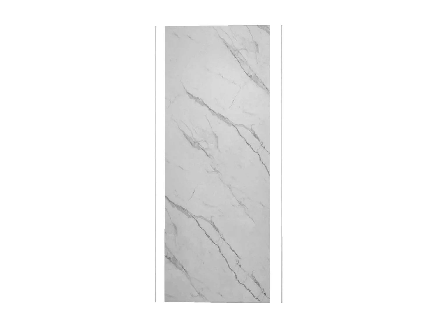 Panneau mural de douche effet blanc marbre 120 x 210 cm mural aluminium avec 1 profile - Étanche, durable et facile à nettoyer