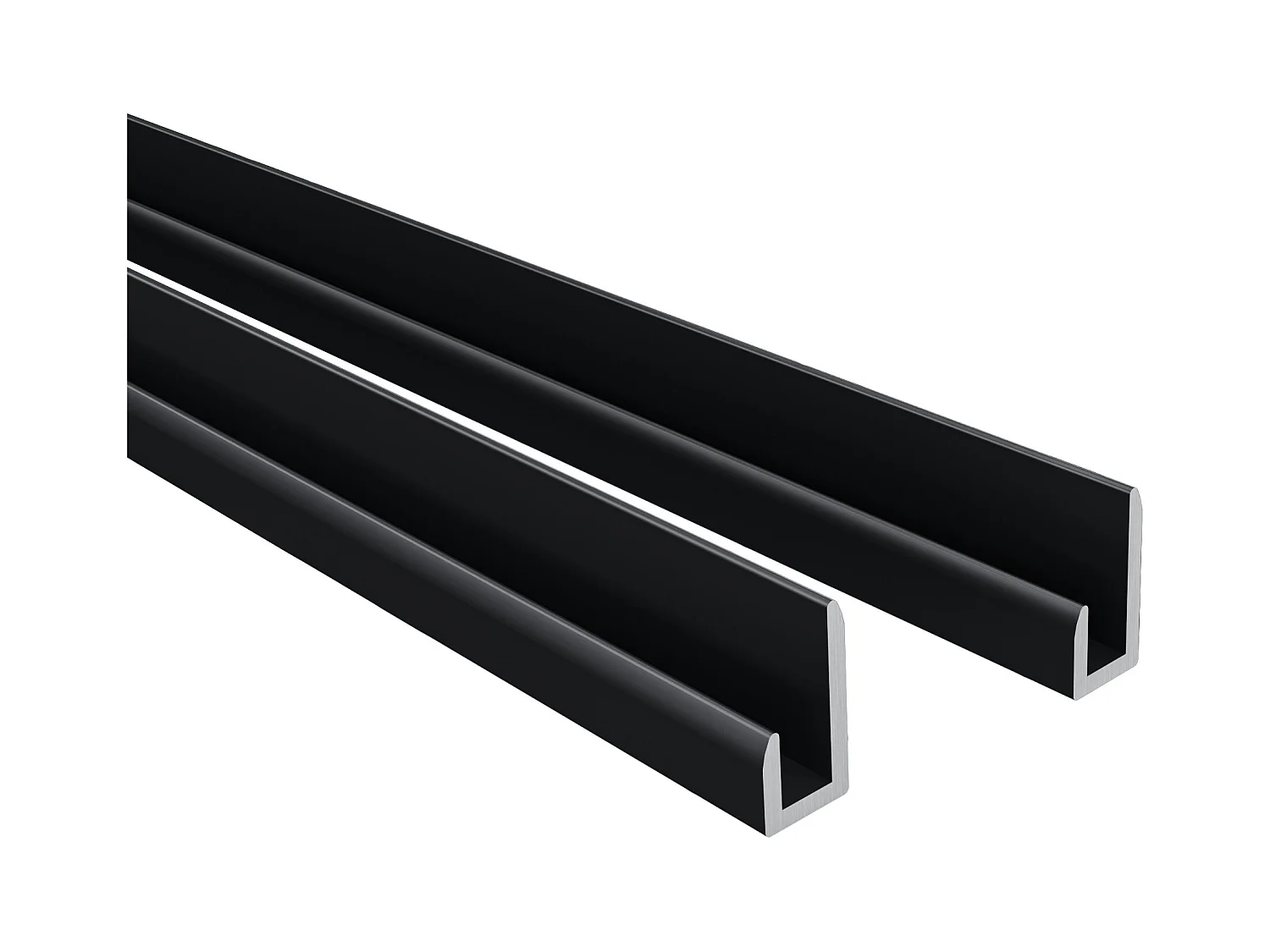 Panneau mural de douche Noir 120 x 210 cm mural aluminium avec 1 profile - Étanche, durable et facile à nettoyer