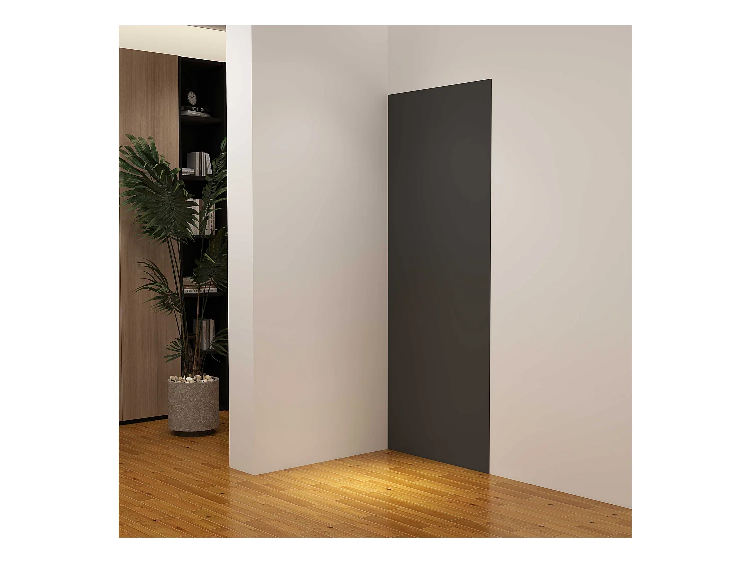 Panneau mural de douche Noir 120 x 210 cm mural aluminium avec 1 profile - Étanche, durable et facile à nettoyer