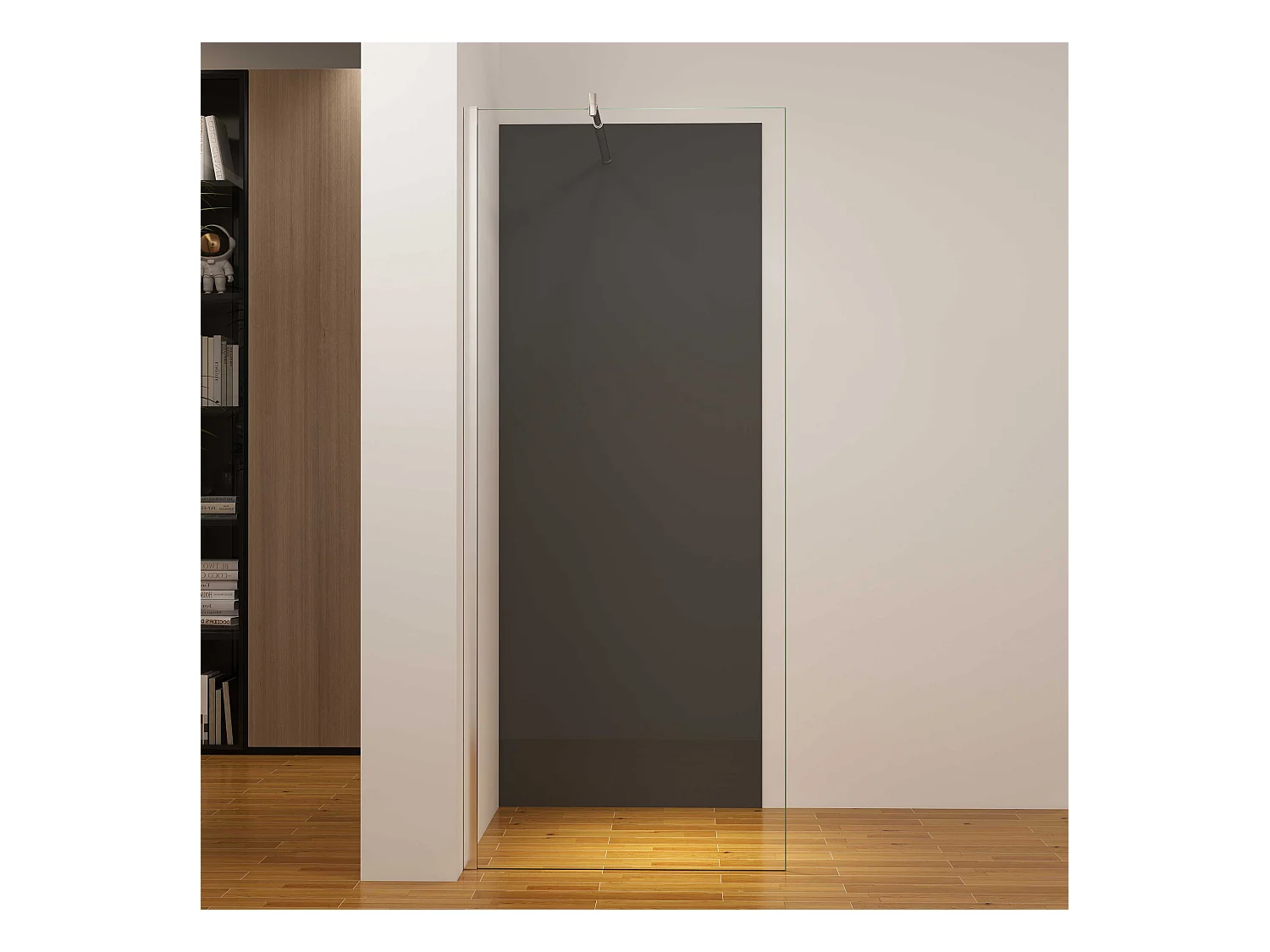 Panneau mural de douche Noir 120 x 210 cm mural aluminium avec 1 profile - Étanche, durable et facile à nettoyer