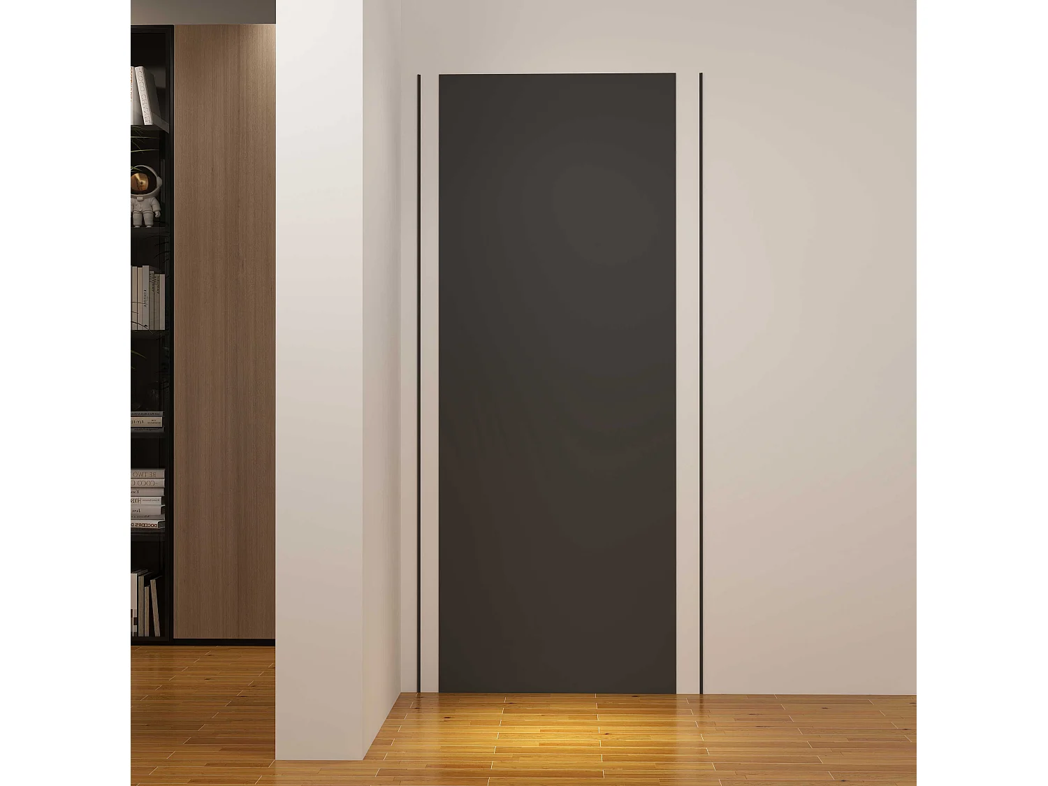 Panneau mural de douche Noir 120 x 210 cm mural aluminium avec 1 profile - Étanche, durable et facile à nettoyer