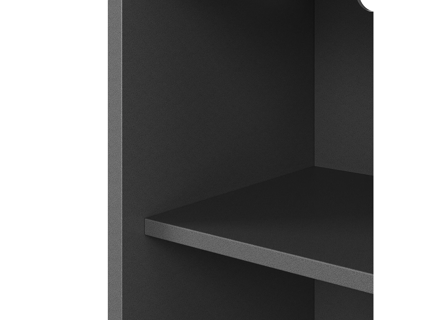 Mueble bar giratorio - Mesa de bar extensible con iluminación LED y puertas corredizas de vidrio - almacenamiento abierto - negro