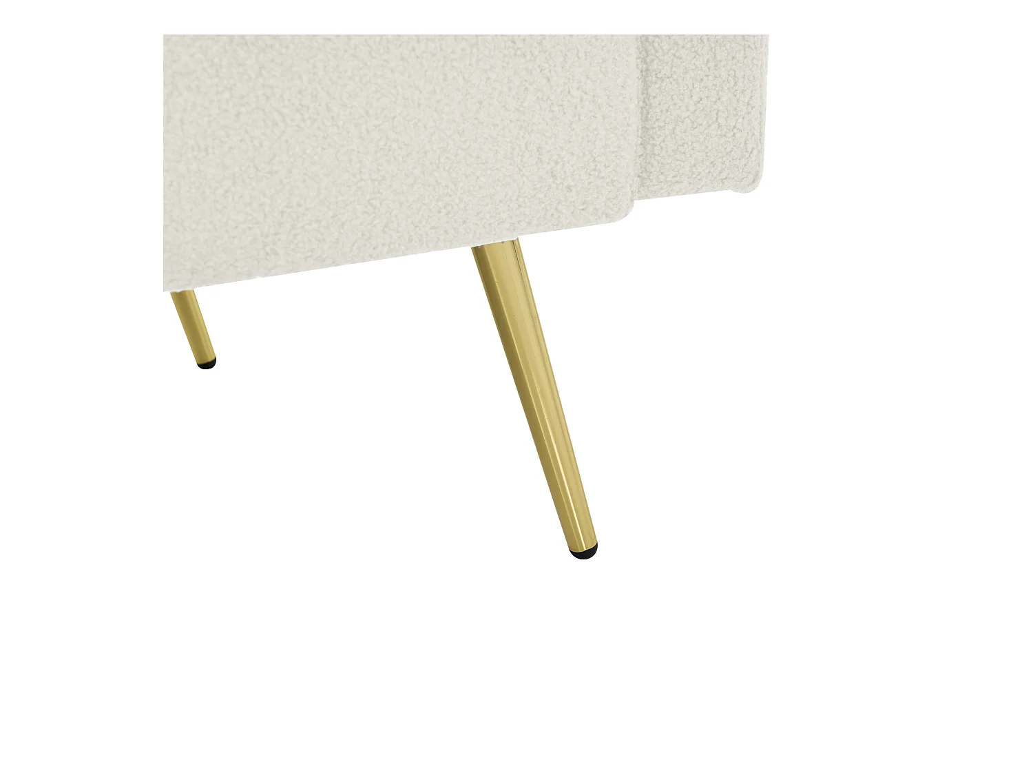 Blanc Loungesofa - Sofa mit Kissen und Aufbewahrungstaschen - goldene beine - für wohnzimmer und schlafzimmer