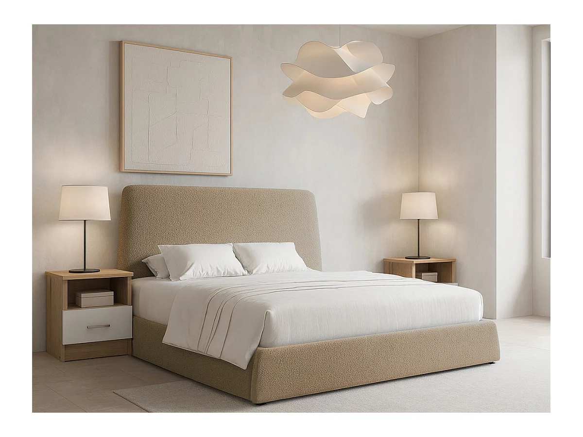 Cama de Casal Teddy (Bege)(200×160 cm)