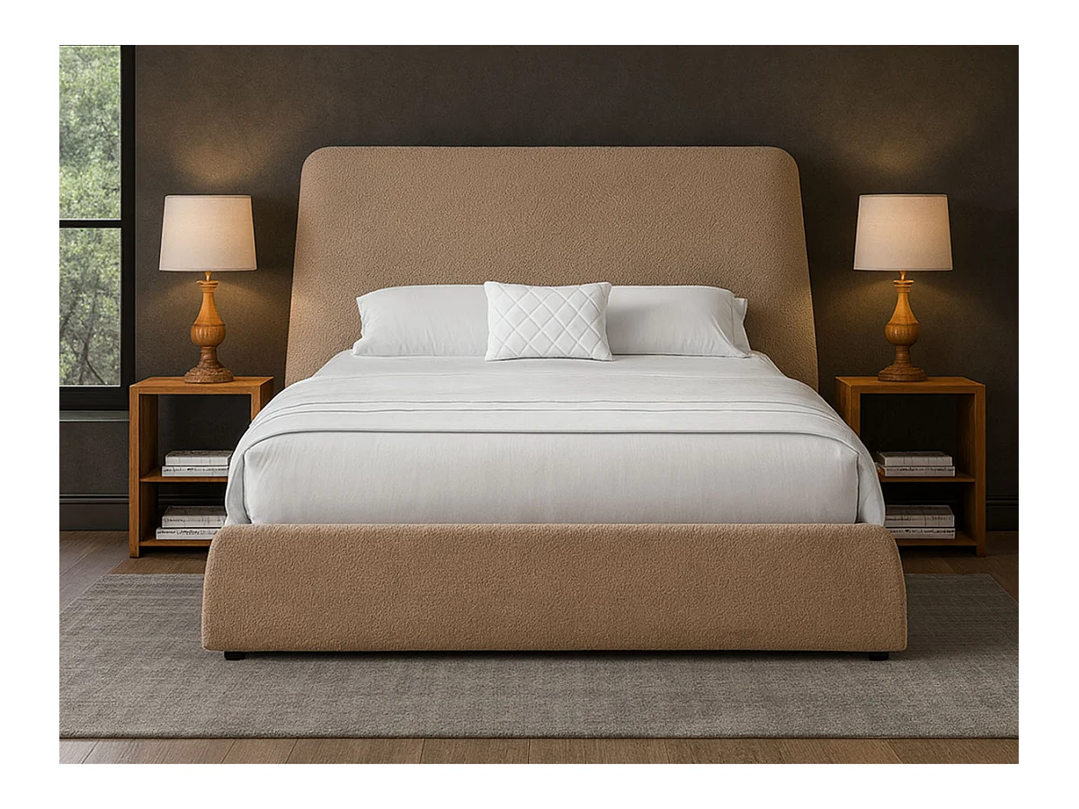 Cama de Casal Teddy (Bege)(200×160 cm)