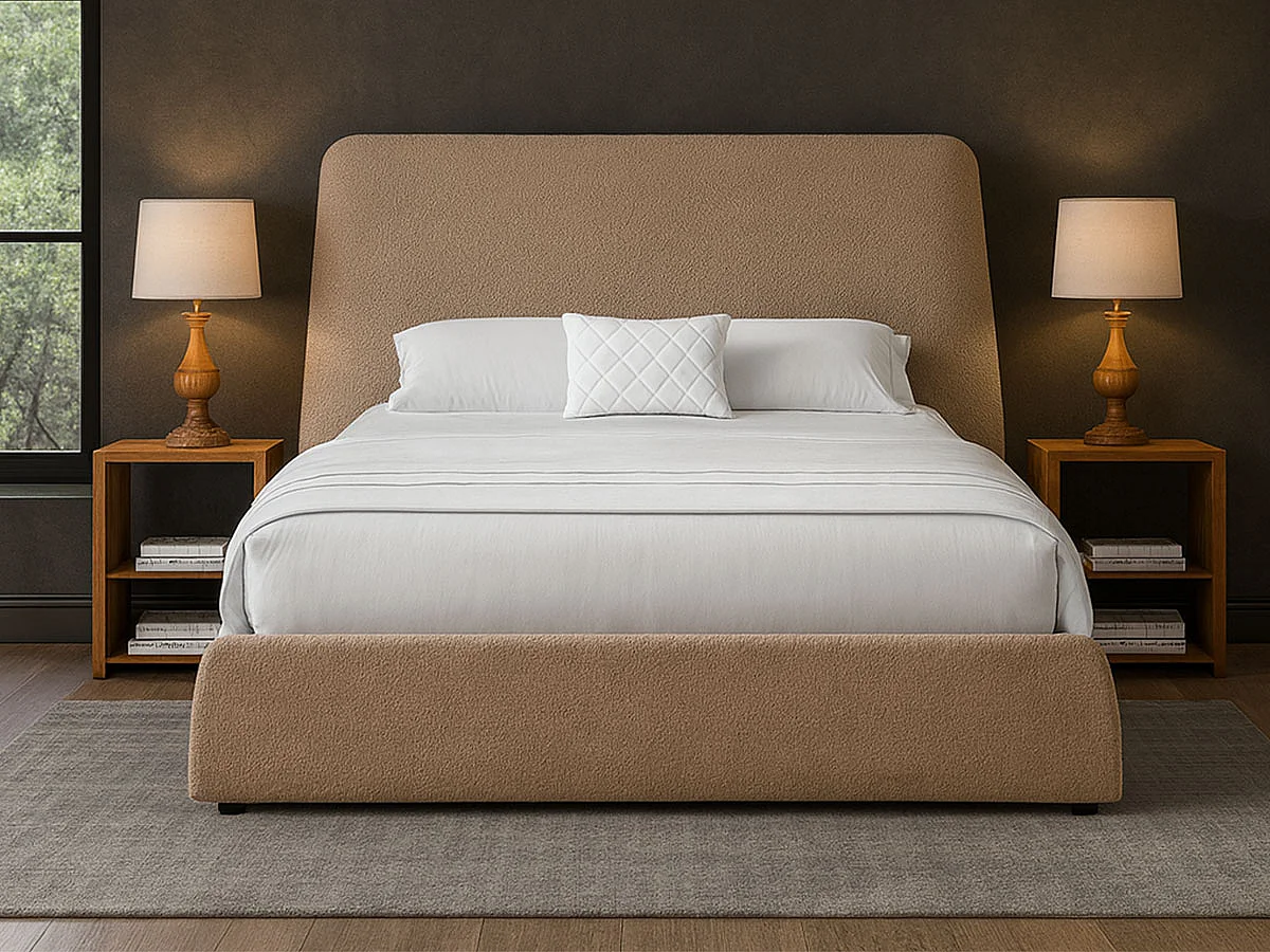 Cama de Casal Teddy (Bege)(200×160 cm)