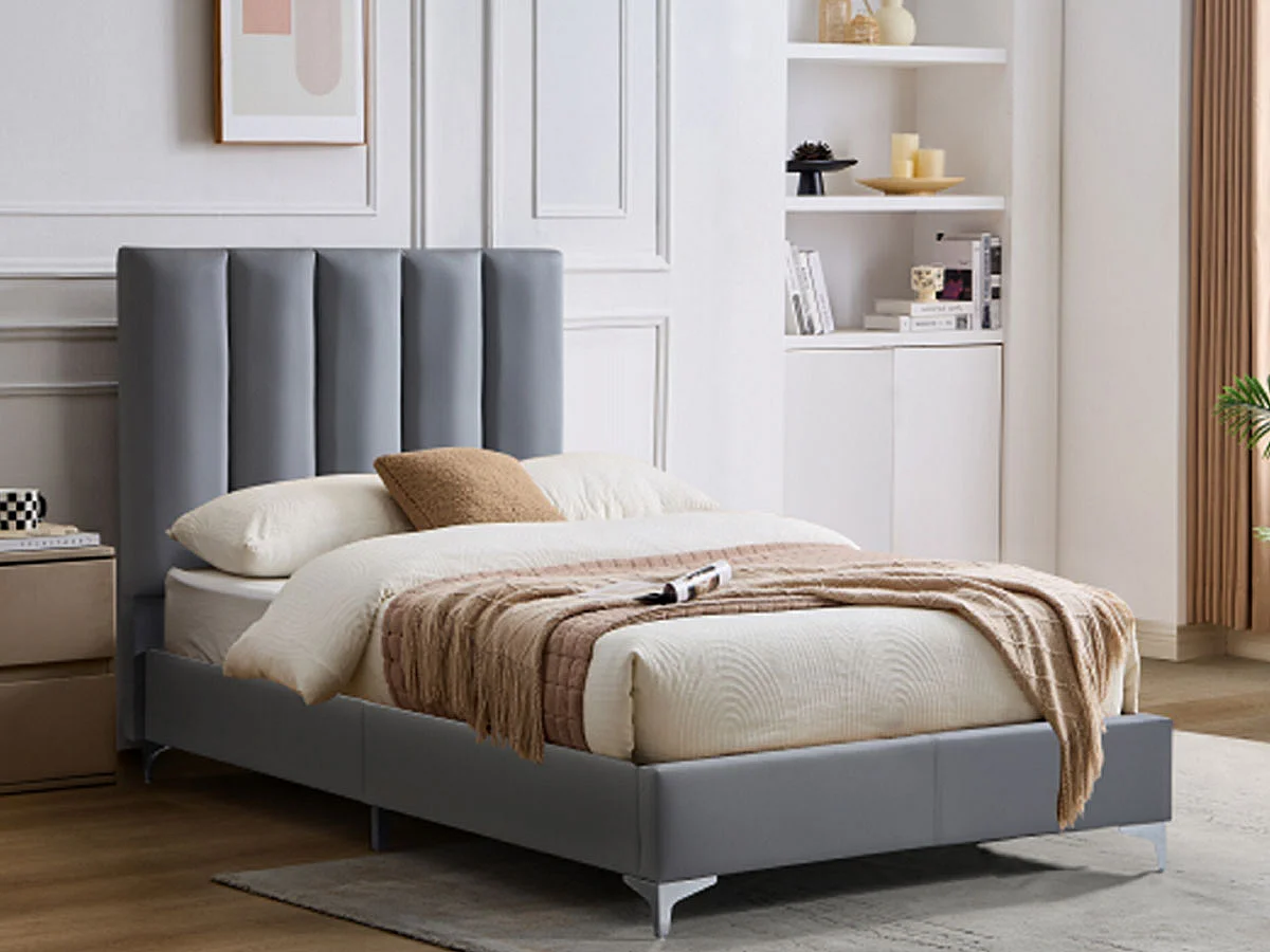 Cama Classic Individual (Cinza)(200×90 cm)