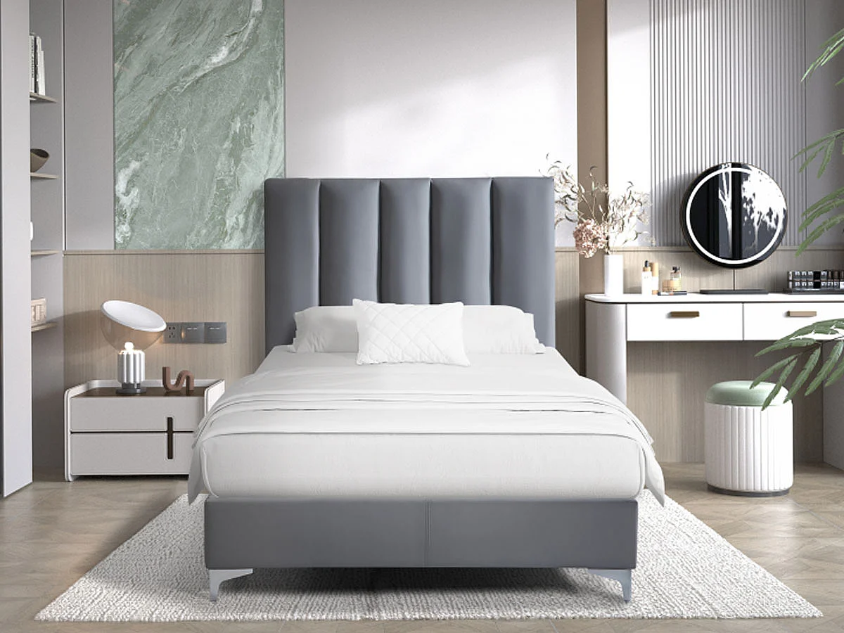 Cama Classic Individual (Cinza)(200×90 cm)